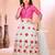 Pink embroidered cotton silk a line lehenga choli dupatta