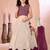 Dark purple embroidered cotton silk a line lehenga choli dupatta