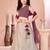 Dark purple embroidered cotton silk a line lehenga choli dupatta