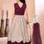 Dark purple embroidered cotton silk a line lehenga choli dupatta