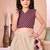 Dark purple embroidered cotton silk a line lehenga choli dupatta