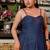 Denim bustier maxi dress