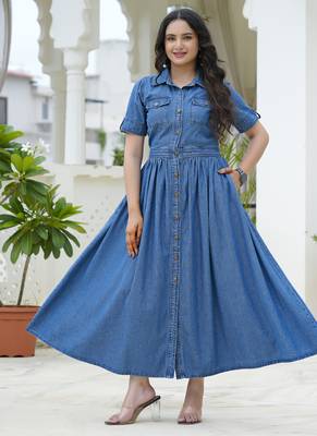 Denim shirt maxi dress 2
