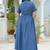 Denim shirt maxi dress