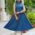 Denim side tie ups midi dress