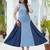 Two-tone denim midi dress