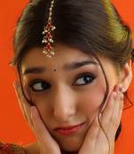 Ruby red teardrop pearl maang tikka