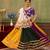 Multi Color Real Mirror Work and Embroidery Work Georgette Navratri Lehenga Choli Set 
