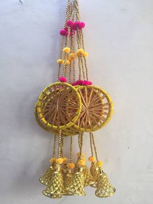 handmade hanging decorative door toran tassel religious home temple decorations (pack of 4) 1