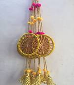 handmade hanging decorative door toran tassel religious home temple decorations (pack of 4)