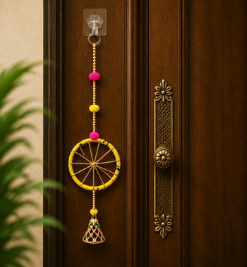 handmade hanging decorative door toran tassel religious home temple decorations (pack of 4) 2