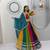 Multi Bandhani Print Sequins Work Georgette Navratri Lahenga Choli Set