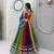 Multi Bandhani Print Sequins Work Georgette Navratri Lahenga Choli Set