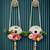 handmade shubh labh door hanging with pearl tassels and artificial floral decoration for home decor (pack of 2)