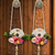 handmade shubh labh door hanging with pearl tassels and artificial floral decoration for home decor (pack of 2)