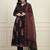 black cotton flare kantha work kurta pant dupatta set
