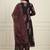black cotton flare kantha work kurta pant dupatta set