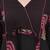 black cotton flare kantha work kurta pant dupatta set
