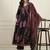 black cotton angrkha style kurta pant dupatta set