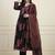 black cotton angrkha style kurta pant dupatta set