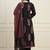 black cotton angrkha style kurta pant dupatta set