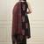 Yufta black cotton pintuck a line style kurta pant dupatta set