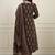 black cotton kalidaar style kurta pant dupatta set
