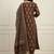 maroon cotton kalidaar style kurta pant dupatta set