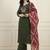 Yufta green mal chanderi lining kurta dupatta pant set
