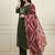 Yufta green mal chanderi lining kurta dupatta pant set