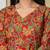 red anarkali cotton floral maternity wear kurta trouser dupatta set