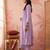Yufta lavender cotton floral print anarkali kurta dupatta pant set