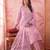 pink cotton floral print anarkali kurta dupatta pant set