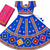 Blue kutch work embroidered cotton mirrorwork chaniya choli set with dupatta