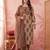 mustard straight cotton floral sequins work kurta trouser dupatta set