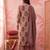 peach straight cotton floral sequins work kurta trouser dupatta set