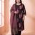 black cotton aline plus size kurta trouser dupatta set