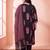 black cotton aline plus size kurta trouser dupatta set