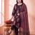black cotton aline plus size kurta trouser dupatta set