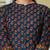 navy blue floral a-line sequins work kurta and trouser with dupatta set