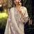  cream lawn cotton digital printed dress material