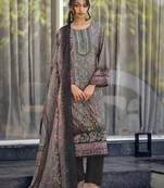 grey lawn cotton digital printed dress material