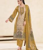  mustard lawn cotton digital printed dress material