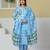 blue cotton straight kurta pant dupatta set