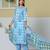 blue cotton straight kurta pant dupatta set