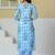blue cotton straight kurta pant dupatta set