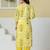 yellow cotton straight kurta pant dupatta set