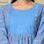 sky blue cotton kantha work kurta pant dupatta set