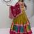 Olive Green Color Embroidery Thread & Sequence Work Cotton Navratri Lahenga Choli Set