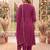 Yufta purple mal chanderi kurta dupatta pant set